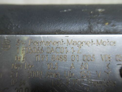 Siemens 1 FT5066-0AC01-1-Z Permanent Magnet Servo Motor