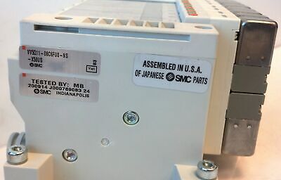 SMC VV5Q11-08C6FU0-NS-X50US Valve Manifold Base w/ VQ1201N-51 VQ1301N-51 Valves