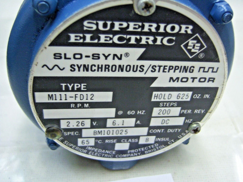 Superior Electric Slo-Syn Step Motor M111-Fd12 Nema 42