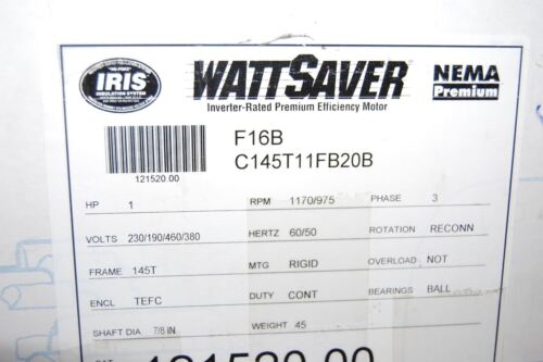 LEESON MOTOR C145T1FB20B 121520.00