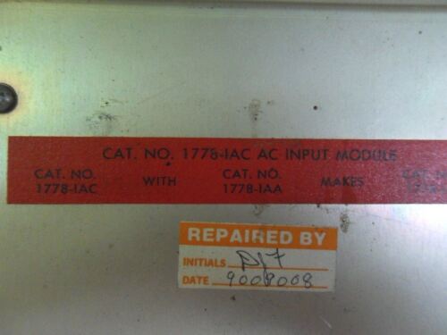 1 Allen-Bradley 1778-IAC INPUT MODULE AC