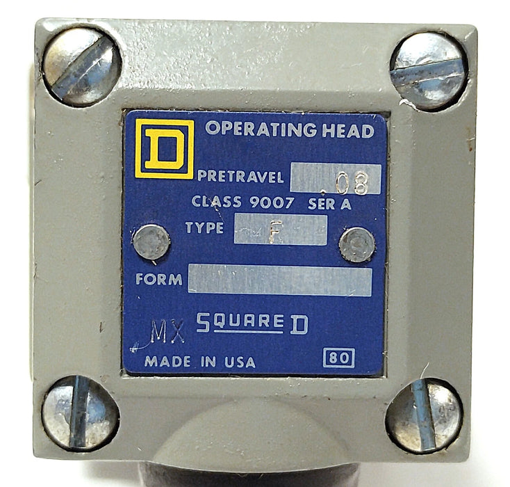 Square D 9007C52F 600 V Roller Plunger Limit Switch