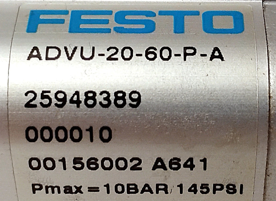 Festo ADVU-20-60-P-A Compact Pneumatic Cylinder