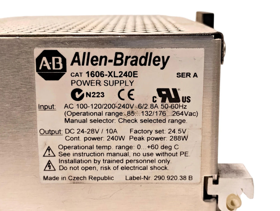 Allen-Bradley 1606-XL240E 24-28 V DC 10 A Power Supply