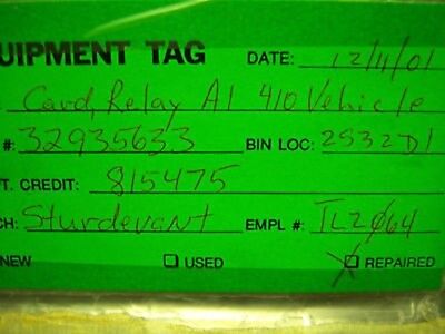 Wagner Relay Card 010974 20001-808990