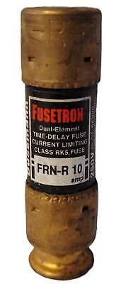Bussmann FRN-R-10 250 V AC / 125 V DC 10 A Fusetron Time Delay Fuses - Lot of 7