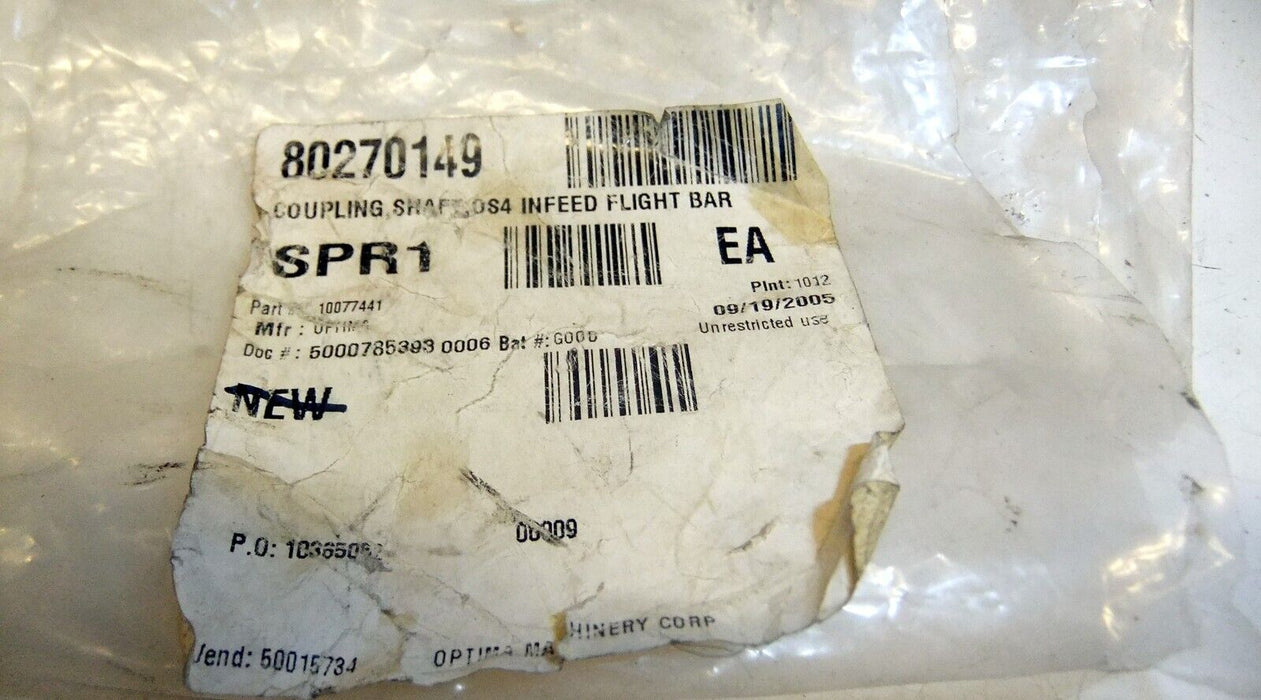 R+w Coupling Shaft Infeed Flight Bar 10077441