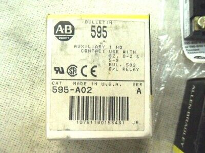 Allen-Bradley 595-A02 10 A Auxiliary Contact for Sizes 0-2 and 5-9
