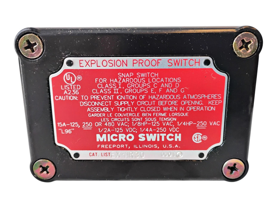 Honeywell Micro Switch EX-AR30 Explosion Proof Roller Lever Snap Limit Switch