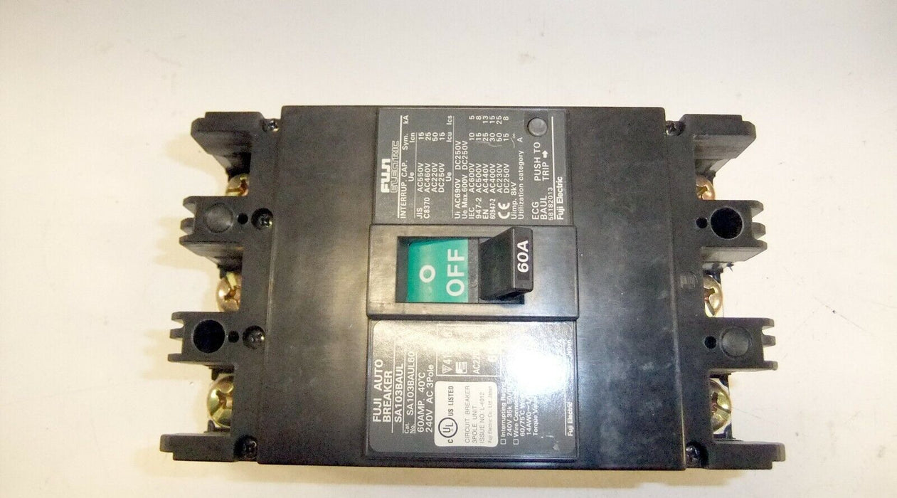 Fuji Circuit Breaker SA103BAUL60 3P 60A