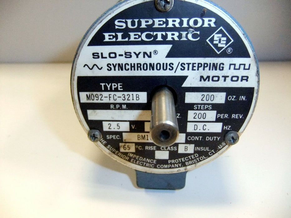 Superior Electric Synchronous Stepping Motor M092-FC-321B