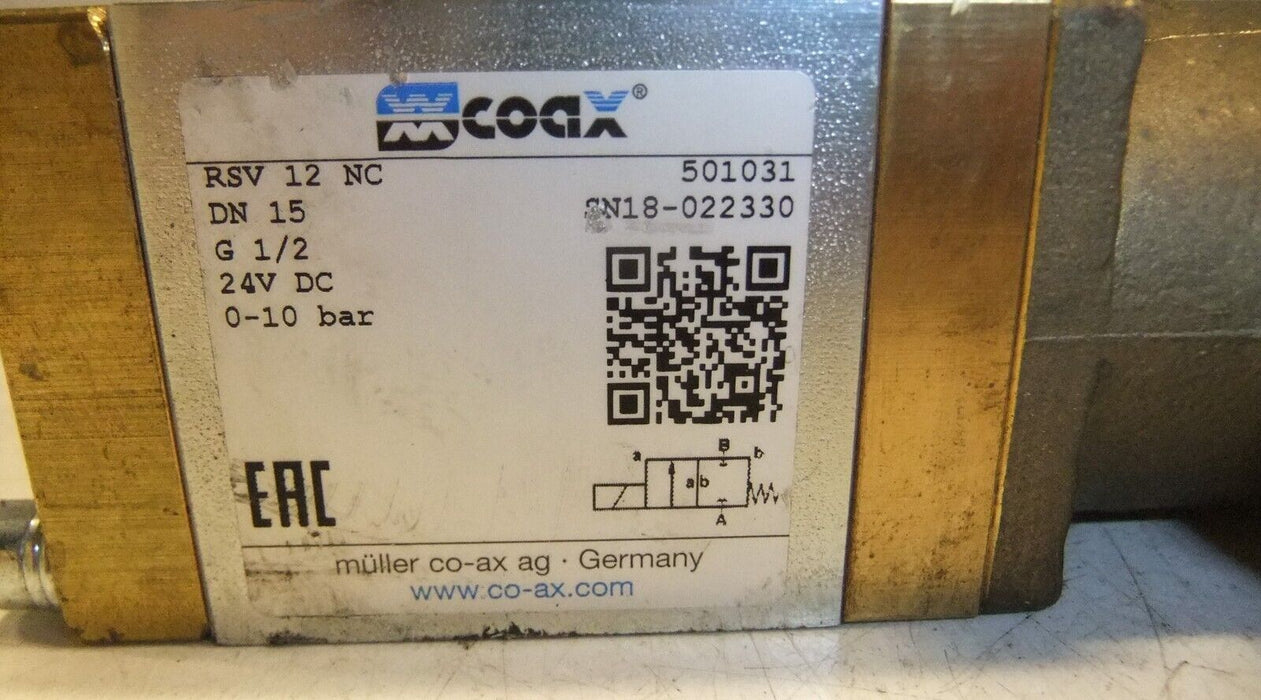 Co-Ax Valve RSV 12 RSV122C110VVB1/2P2AXB-A