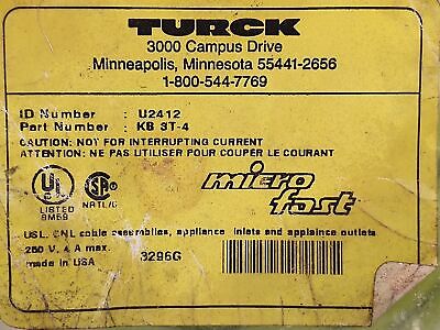 Turck KB 3T-4 PLC Cable