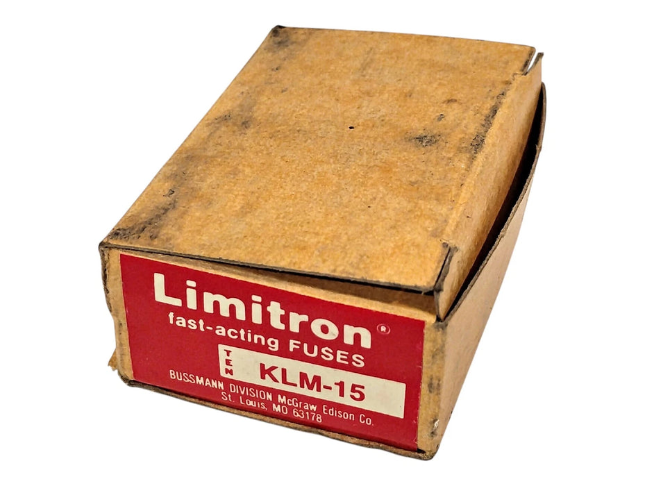 Bussmann KLM-15 600 V AC/DC 15 A Current-Limiting Fast-Acting Fuses