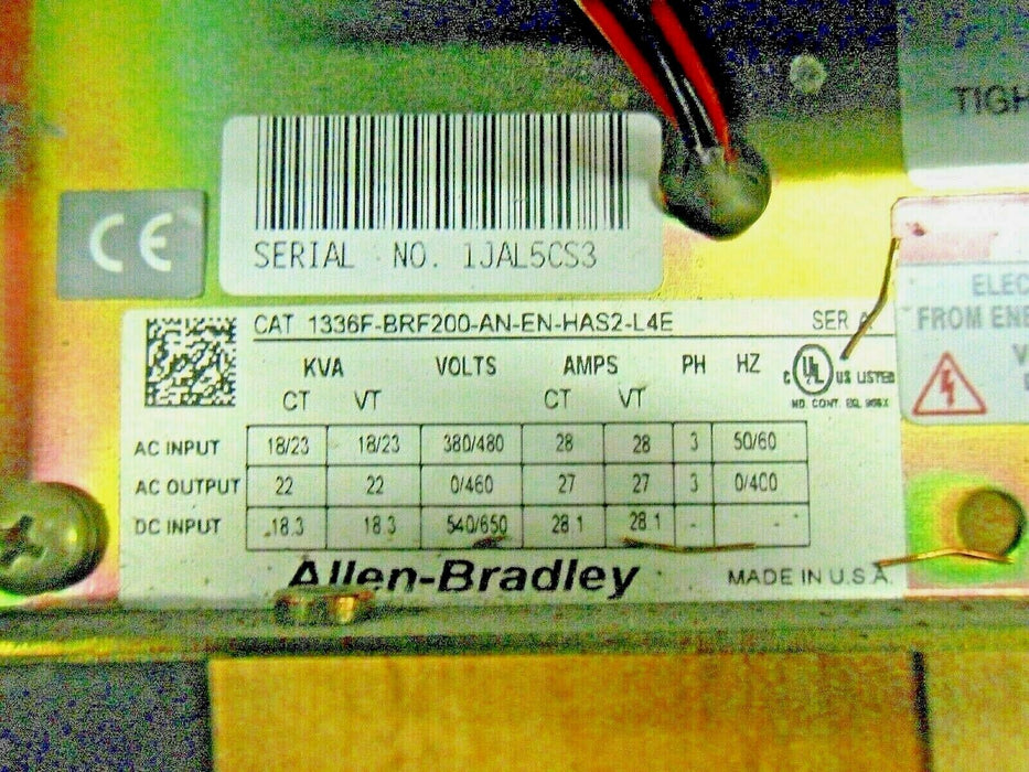 Allen-Bradley 1336F-BRF200-AN-EN-HAS2-L4E Drive