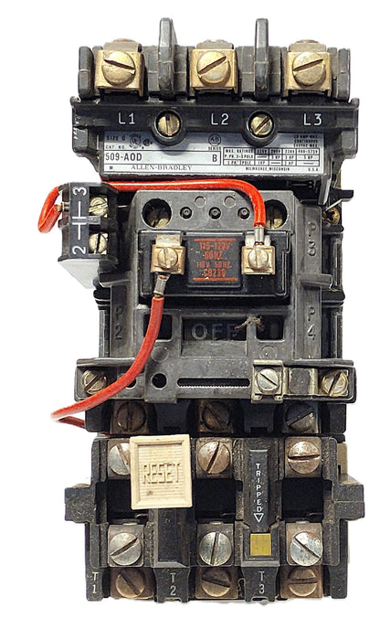 Allen-Bradley 509-AOD Ser B NEMA 0 Full Voltage Non-Reversing Starter