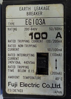 EG103A 100 A 3 Pole Circuit Breaker