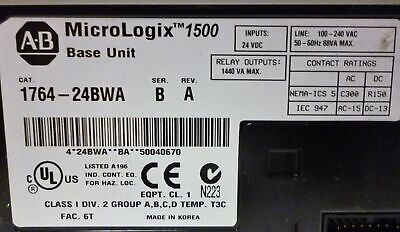 Allen-Bradley 1764-24BWA MicroLogix1500 PLC Base Unit