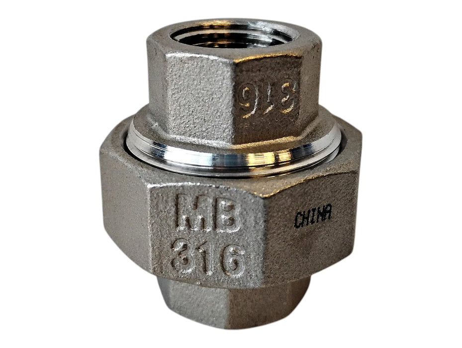 Merit Brass K687-06 3/8" FNPT 316 Stainless Steel Pipe Union