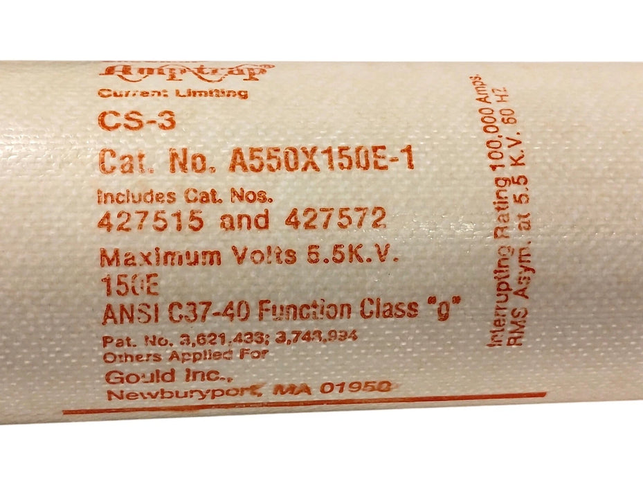 Ferraz Shawmut A550X150E-1 5.5 kV 150 A CS-3 Current-Limiting Time-Delay Fuse