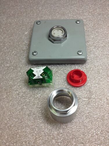 Hoffman E-1PBX Pushbutton Enclosure with Square D 9001-KR4R Pushbutton