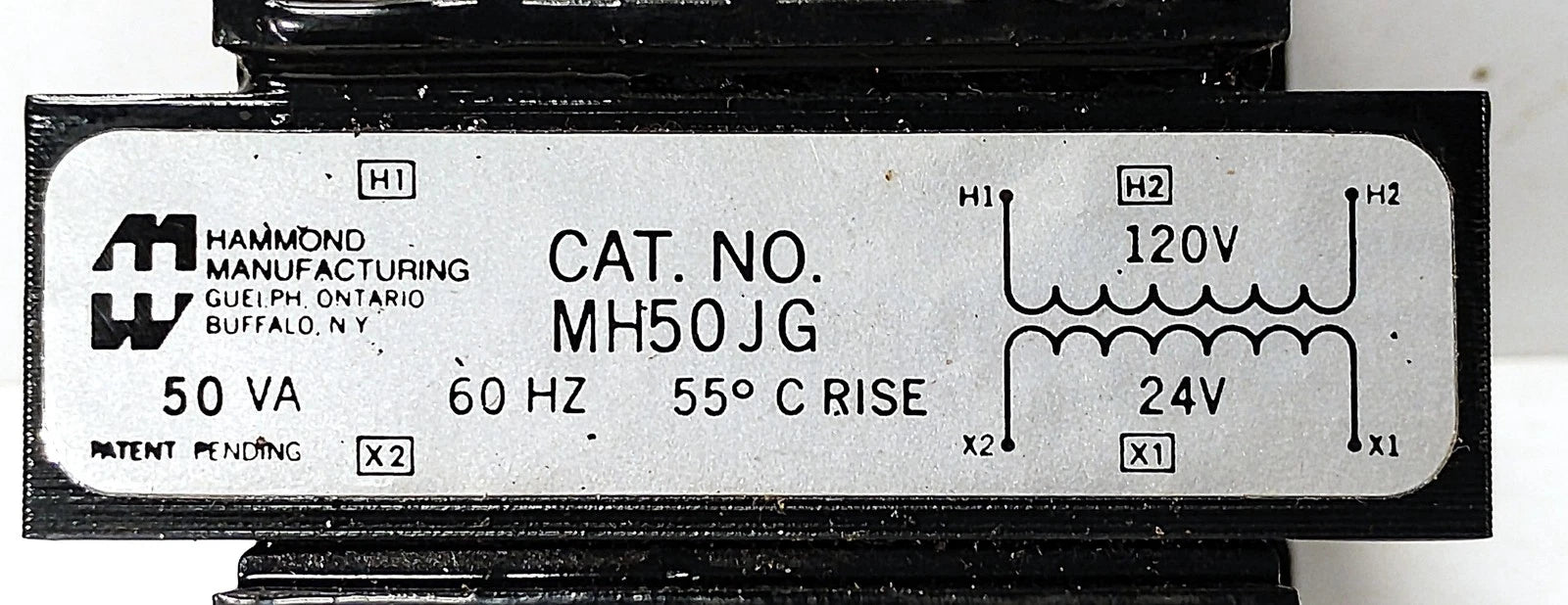Hammond MH50JG 120 V AC Step-Down Transformer w/ 24 V AC Output