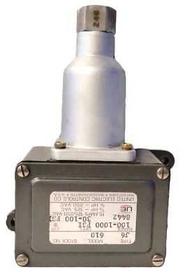 United Electric J6-610 125/250 V AC 30-100 psi Differential Pressure Switch