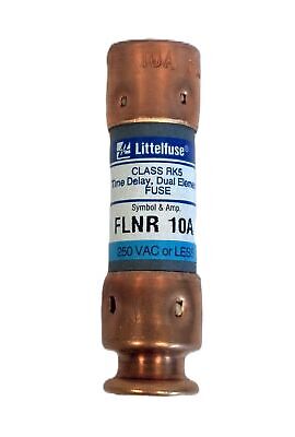Littelfuse FLNR010 10A 250 VAC Time-Delay Fuse - Lot of 3
