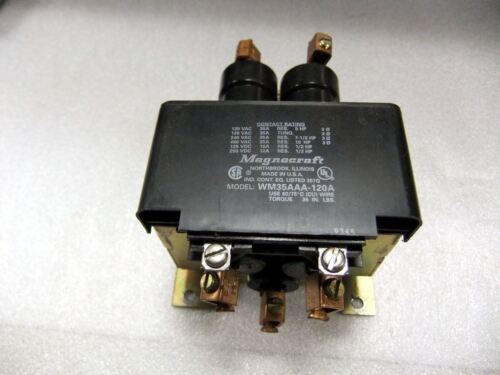 MAGNECRAFT WM35AAA-120A DISPLACEMENT 120V-AC 35A AMP RELAY D443860