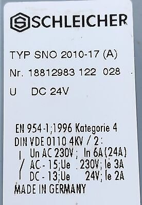 Schleicher SNO 2010-17 Safety Relay