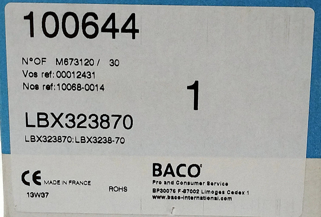 BACO LBX323870 600 V AC/DC 2 Pushbutton Station w/ Red Indicating Light