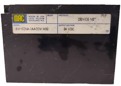 MAC Valves SM16DNA-0AA-00M-1A92 24 V DC DeviceNet Valve Manifold