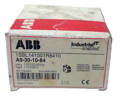 ABB A9-30-10-84 26 A 690 V AC / 220 V DC 50/60 Hz Contactor