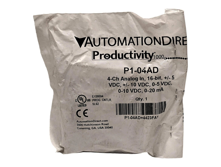 AutomationDirect P1-04AD 0-10 V DC Analog PLC Input Module