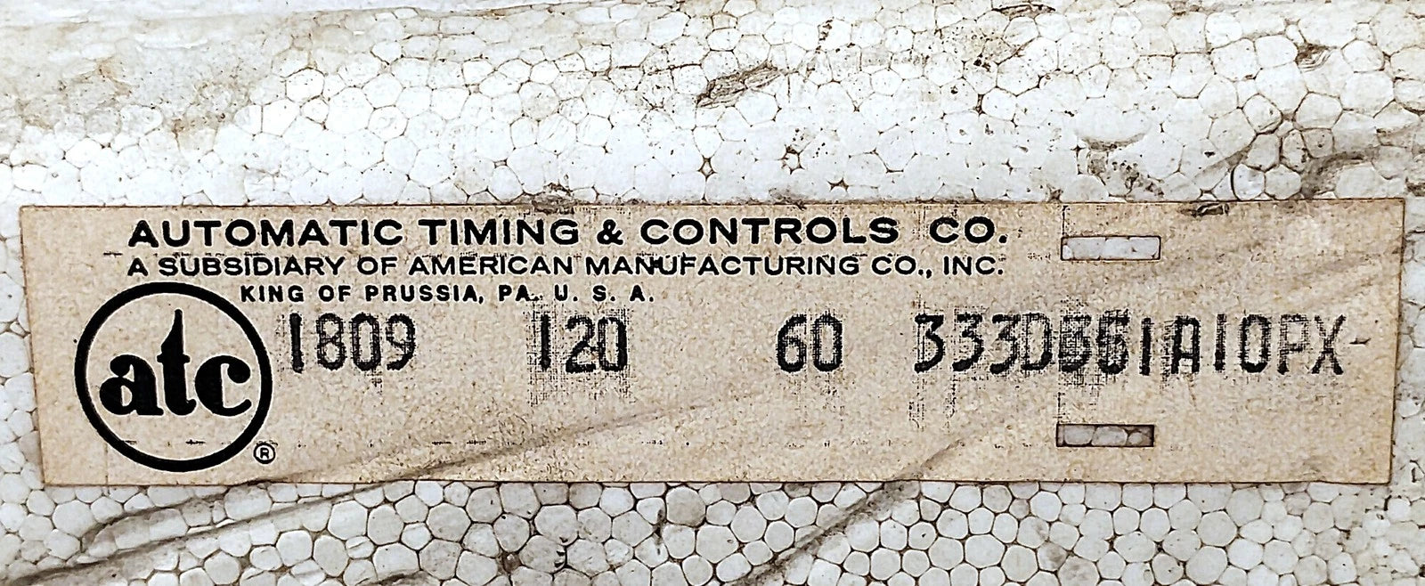 ATC 333D-351-A-10PX 120 V AC 4 Digit 99.99 Seconds Programmable Electric Timer