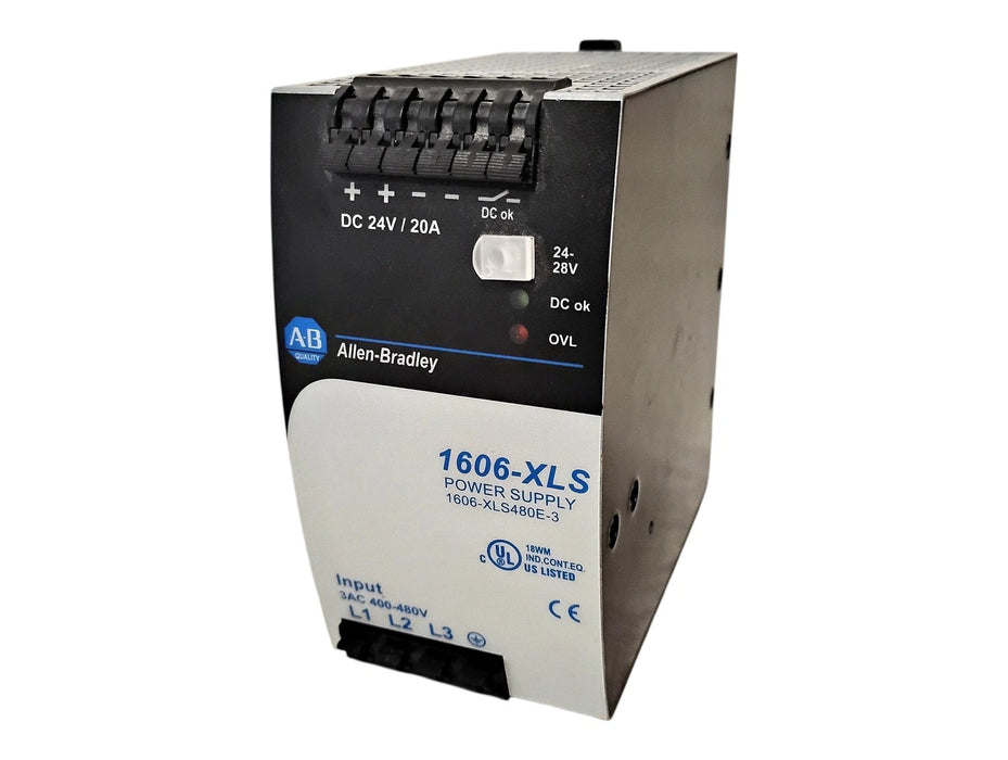 Allen-Bradley 1606-XLS480E-3 Ser A 380-480 V 3 PH 24-28 V DC PLC Power Supply