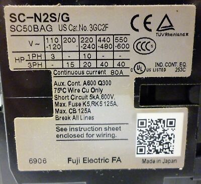 Fuji Electric 3GC2F0M22 Contactor