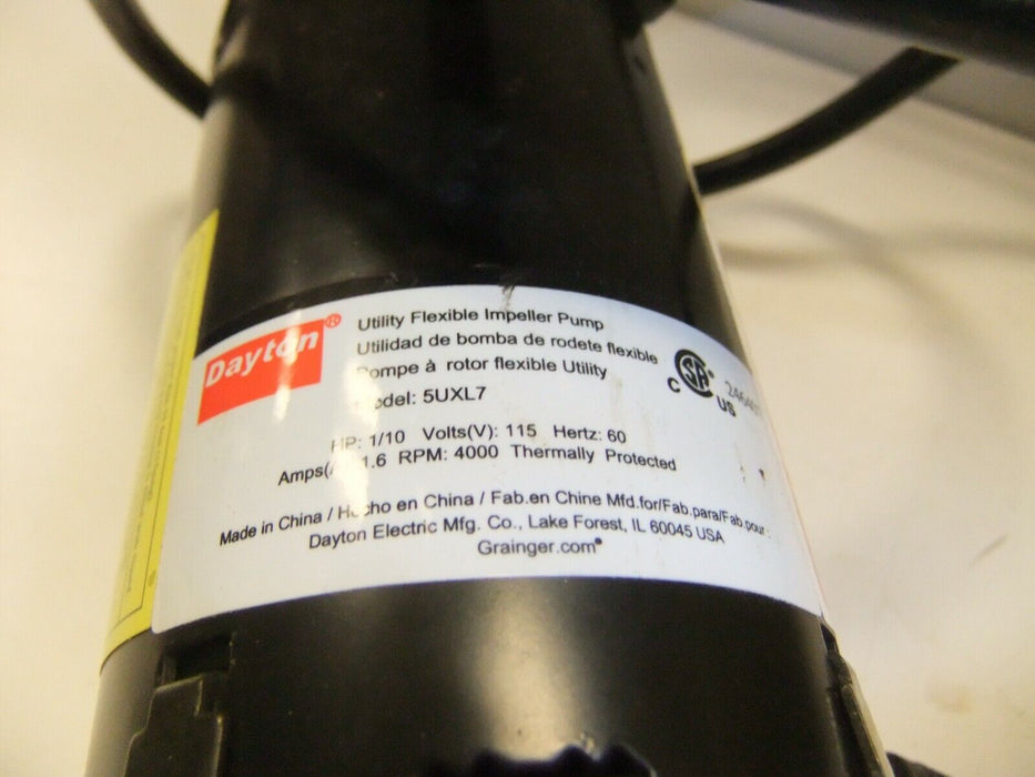 Dayton 5UXL7 Utility Flexible Impeller Pump