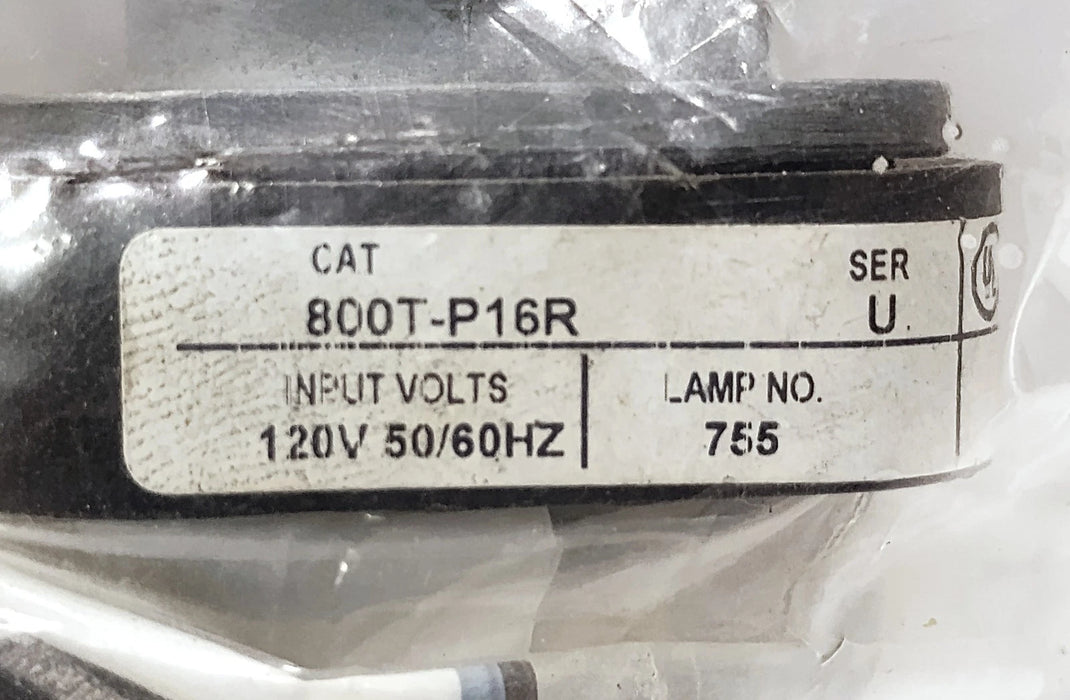 Allen-Bradley 800T-P16R Ser U 120VAC Transformer Style Pilot Light w/ Red Lens