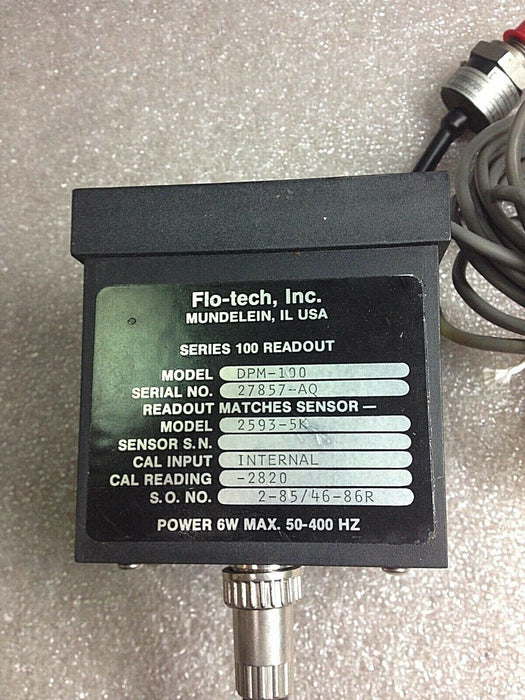 Flo-Tech 27857-AQ Model DPM-100 Meter and Barksdale 302H3-15CG-Q4 Sensor