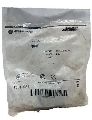 Allen-Bradley 800T-XA2 Ser D Contact Shallow Block 2 N/O