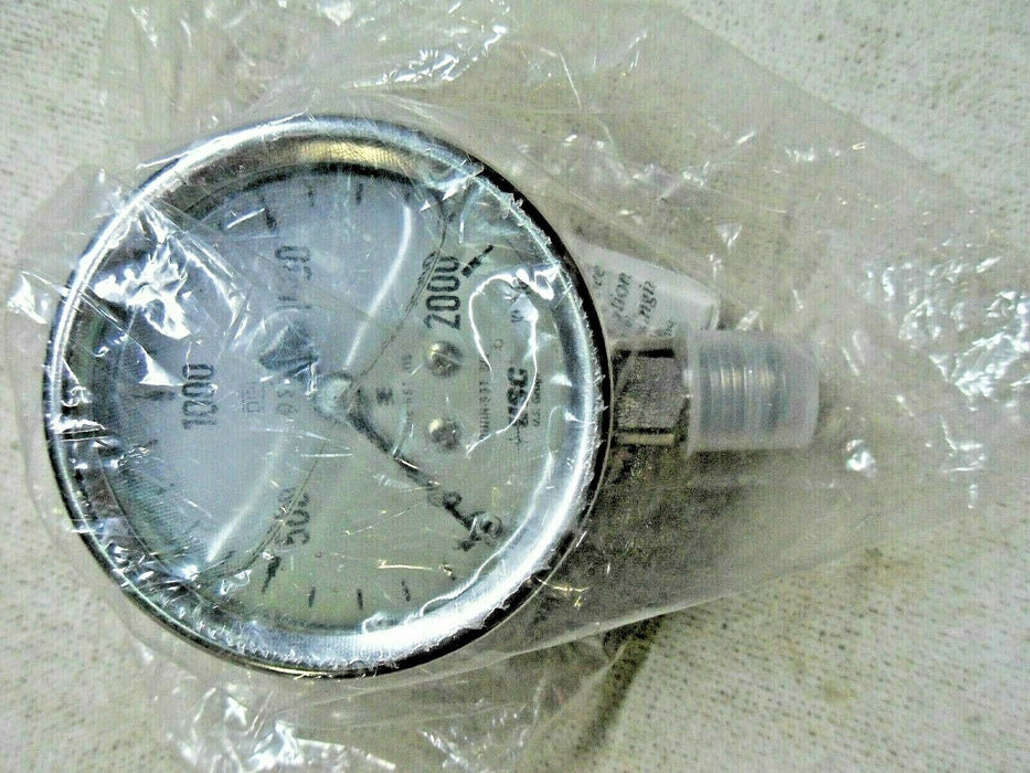 Ametek 5ZR15 Gauge 0-2000 PSI Liquid Fill