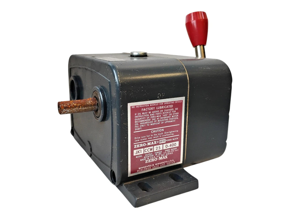 Zero-Max JK1-CCW-25-0-400 25 in-lbs Unidirectional Adjustable Speed Drive