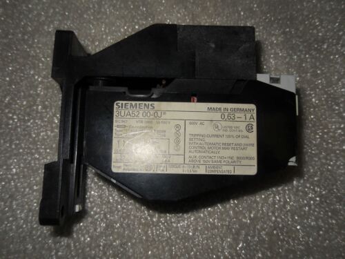1 Siemens 3UA52 00-0J OVERLOAD RELAY