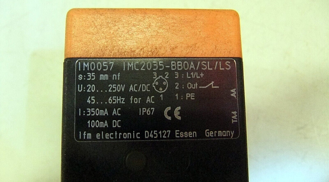 IFM EfectorIM0057 IMC2035-BBOA/SL/LS Inductive Sensor w bracket