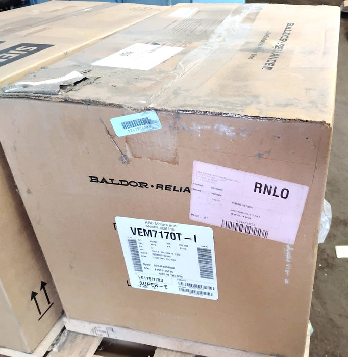 Baldor VEM7170T-I 230/460 190/380 V 10HP 1765RPM 215TC XPFC Drill Rig Duty Motor
