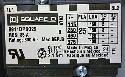 Square D 8911DPSG22V09 Definite Purpose Starter in Enclosure