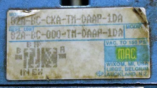 MAC Valves 82A-BC-CKA-TM-DAAP-1DA Solenoid Valve