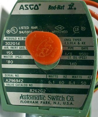 ASCO EF8262G2-120/60-110/50 Solenoid Coil