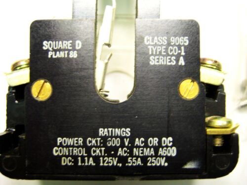 Square D Melting Alloy Overload Relay 9065-CO1